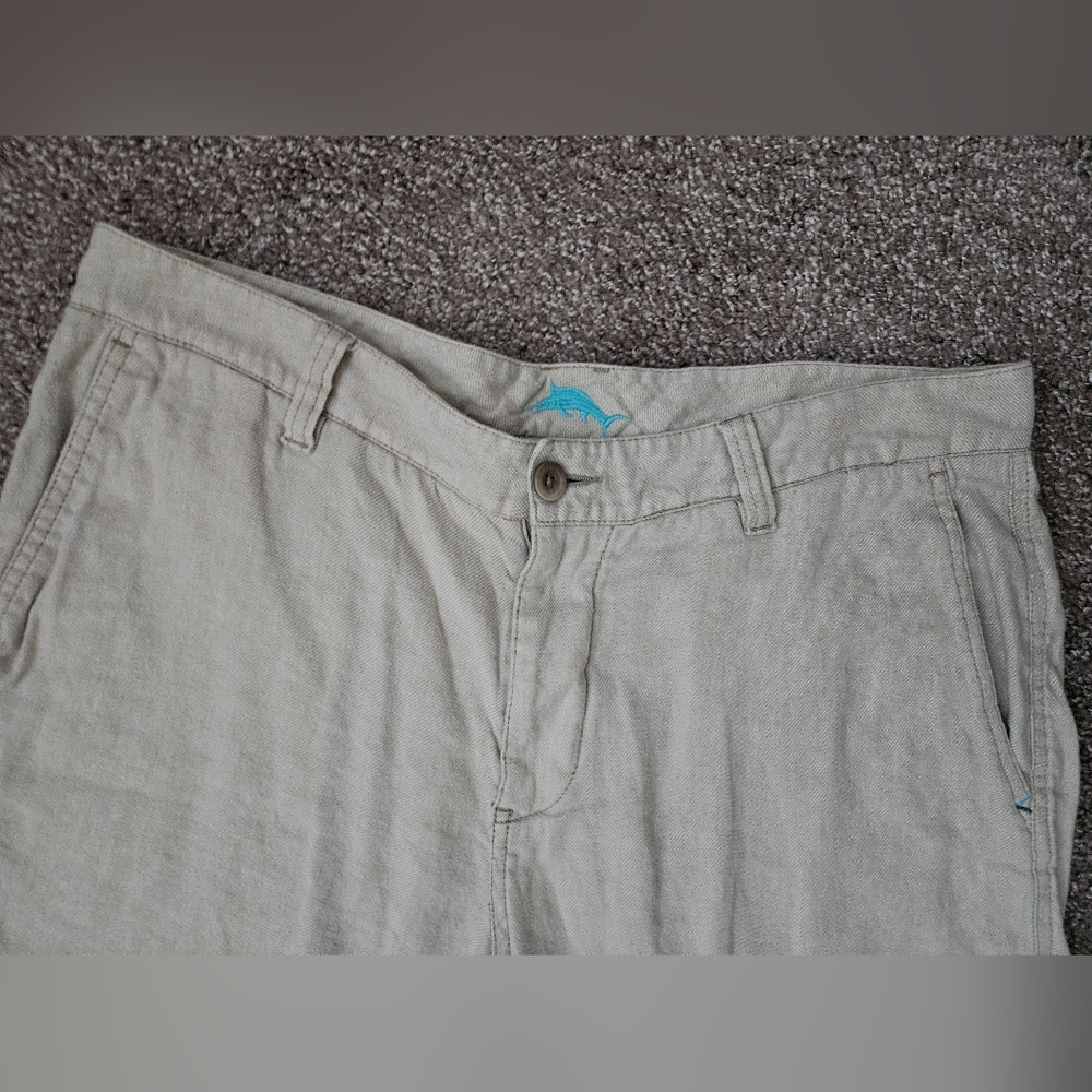TOMMY BAHAMA Flat Front Linen Shorts | SZ 38" W / XL - Picture 4 of 7